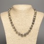 Dalmatian Jasper Beads Necklace, Round Faceted 10×11mm, 48cm Length