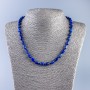 Necklace of natural stone Lapis Lazuli Barilo beads, diameter 9×6 mm ±, length 48 cm ±
