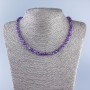 Necklace made of Natural Amethyst - faceted round beads, 6mm diameter, length 48"