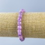 Lepidolite Bracelet with Natural Stone, Faceted Cubes, 7x7 mm, length 18 cm (stretch)