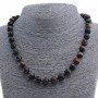 Hawk's Eye Bead Necklace, 10mm Beads, 48cm
