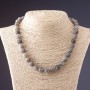 Labradorite Bead Necklace with Faceted Balls 11mm 45cm