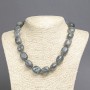 Necklace made of natural Labradorite faceted, diameter 16×13 mm, length 45 cm