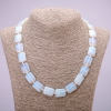 Moonstone Opalite Necklace (synthetic) Rectangle, 13x18mm, 48cm