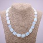Moonstone Opalite Necklace (synthetic) Rectangle, 13x18mm, 48cm