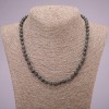 Necklace of natural Labradorite, smooth round beads, diameter 6±mm, length 45cm