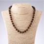 Tiger’s Eye, Bull’s Eye, Hawk’s Eye Bead Necklace 8mm Round Beads, 48cm Length