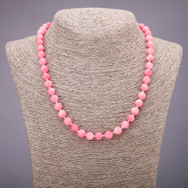 Necklace Turmaline (faceted) smooth bead, diameter 8mm, length 45cm