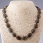 Labradorite Pendant Necklace Oval 2x1.5 cm, 48 cm length