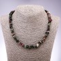 Necklace made of natural gemstone Tourmaline faceted, diameter 9mm, length 45cm
