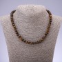 Tiger’s Eye Necklace Smooth Rondelle Beads, 8x5mm, 45cm