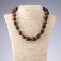 Tiger's Eye Beads Oval Faceted 15×20 mm (+-), length 48 cm