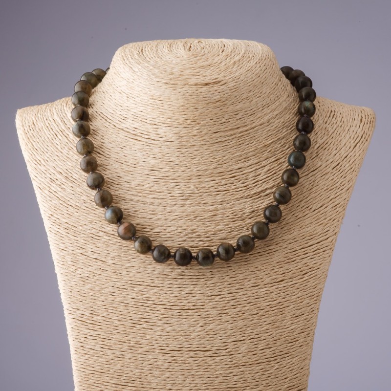Labradorite Beads, smooth ball 10mm diameter, length 48cm