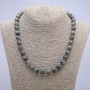 Labradorite Natural Stone Necklace - smooth round beads, 10mm diameter, length 45cm +