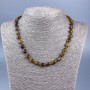 Tiger's Eye Necklace, Cabochon Faceted, 50 cm