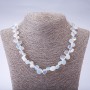 Moonstone Beads (Synthetic) Faceted "Butterfly", diameter 6-10(±)mm, length 45cm