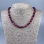 Natural Tourmaline Necklace with Faceted Round Beads, 8 mm diameter, 46 cm length +