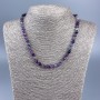 Necklace of Natural Fluorite, Faceted Round Bead 6mm, length 48cm