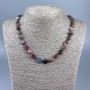 Necklace made of natural tourmaline tumbled, diameter 11×9 mm ±, length 50 cm +
