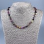 Natural Stone Necklace Turmaline Faceted, 8x7mm+-, length 50cm +