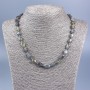 Necklace of Labradorite Natural Stone, faceted, diameter 8×12 mm ±, length 50 cm ±