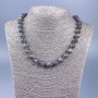 Necklace of natural labradorite, smooth round beads, diameter 10mm±, length 50cm ±