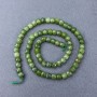 Canadian Jadeite Beads, faceted cube-shaped stone on thread, diameter 5×5 mm, length 38 cm