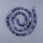 Fluorite Beads, Natural Stone, Faceted Cube Bead on Thread, 4.5×4.5 mm, Length 38 cm