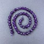 Sugilite Beads Natural Stone Cut Cubes on Thread, diameter 7.5×7.5 mm ±, string length 38cm ±