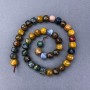 Jasper Beads Natural Stone Faceted Cube on Thread, 9x9 mm approx., 38 cm length