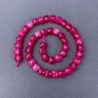 Pink tourmaline beads, natural gemstone, faceted cube, on a thread, diameter 9x9 mm±, length 38 cm±
