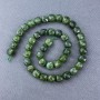 Jadeite Beads - Natural Jade Stone Cut Cube on a Thread, 9x9 mm diameter ±, length 38 cm ±