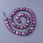 Garnet? Wait: Turmaline: Turmaline natural stone faceted cube beads on thread, diameter 9x9 mm, length 38cm