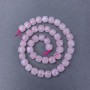 Pink Quartz Beads, Natural Stone, Faceted Cube, on Thread, 9x9 mm, 38 cm length