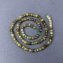 Grossular Garnet Beads (Green Garnet) Natural Faceted Cube Beads on Thread, 4x4 mm ±, Length 40 cm ±