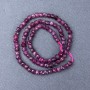 Natural Tourmaline Beads, faceted cube-shaped gemstone on thread, diameter 4x4 mm ±, length 39 cm ±
