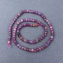 Natural tourmaline beads, faceted cube-shaped stone on a thread, 4x4 mm, approx. 39 cm long