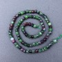 Zoisite Beads, Natural Stone, Faceted Cube, on Thread, 4×4 mm ±, Length 38 cm ±