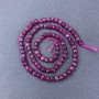 Ruby Beads Natural Gemstone Faceted Cube on Thread, 4x4 mm ±, Length 39 cm ±