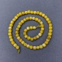 Jadeite Beads Yellow Jade Natural Stone Faceted Cube on Thread, 5mm diameter ±, 37cm length ±