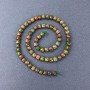 Jasper Unakit Natural Stone Beads Geometric Cubes on Thread, 6x6 mm ±, Length 38 cm ±