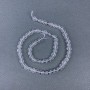 Beads Mountain Crystal Natural Stone Faceted Cube on Thread, 6x6 mm diameter, length 39 cm