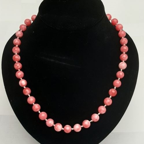 Necklace Turquoise? Wait: It's Turmaline (imitation) smooth bead, diameter 10 mm, length 52 cm+