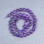 Sugilite Beads, Faceted Coin-shaped, 8x5.5 mm, on Thread, Length 38 cm+