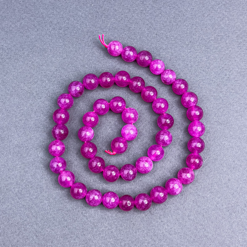 Malina Tourmaline Beads Smooth Round 8.5 mm on thread, length 38 in