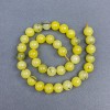 Yellow Turquoise Beads smooth round 10 mm ± on thread, length 38 cm+