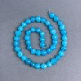 Aquamarine Beads Natural Stone Faceted Round Beads 8 mm± on Thread, 38 cm+