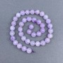 Lavender Amethyst Beads natural stone faceted round bead, diameter 10 mm± on thread, length 40 cm+