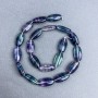 Fluorite Beads, Natural Stone, Oval, 20×10 mm±, on thread, 40 cm+ length