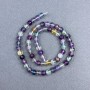 Fluorite Beads, Natural Stone, Smooth Round, 6 mm ±, on String, 40 cm+